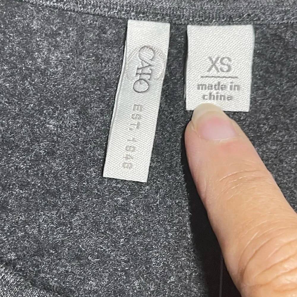 CATO new without‎ tags gray Baby it’s cold outside Holiday sweatshirt, size XS - Picture 10 of 16